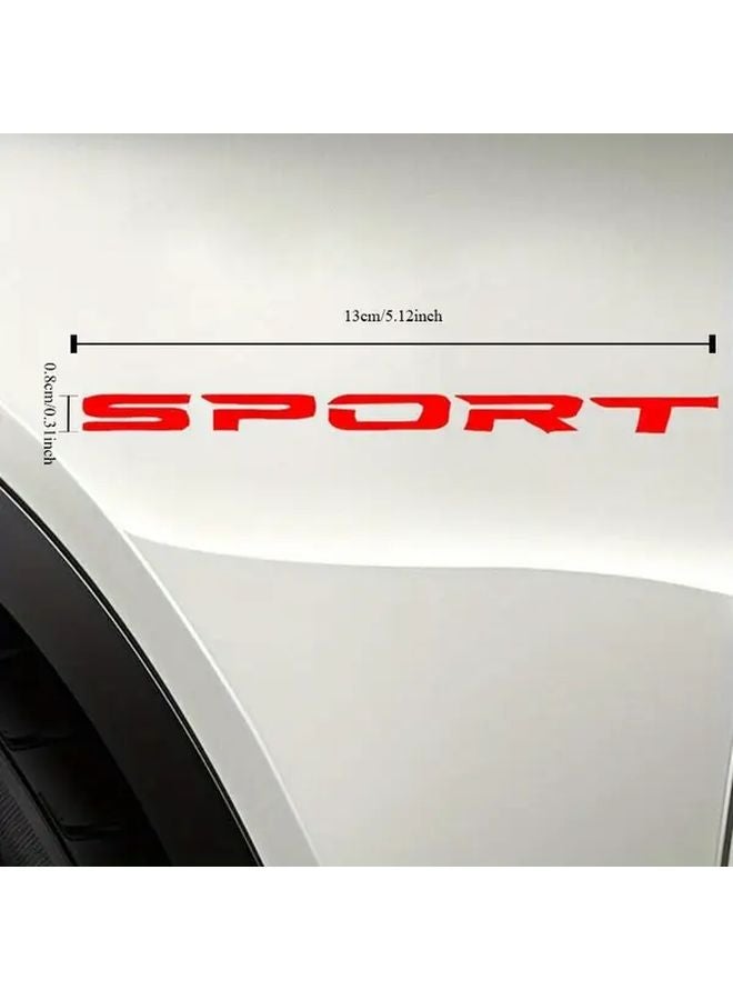 4Pcs Black Reflective Racing Stickers For Car Body Door Rim Wheels - Image 2